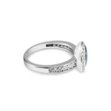 Ladies Radiance Memorial Ashes Ring with Fine Crystals - Cherished Urns