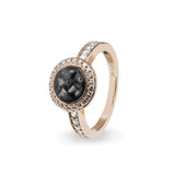 Ladies Radiance Memorial Ashes Ring with Fine Crystals - Cherished Urns