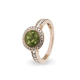 Ladies Radiance Memorial Ashes Ring with Fine Crystals - Cherished Urns