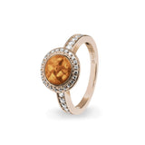 Ladies Radiance Memorial Ashes Ring with Fine Crystals - Cherished Urns