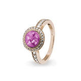Ladies Radiance Memorial Ashes Ring with Fine Crystals - Cherished Urns
