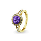 Ladies Radiance Memorial Ashes Ring with Fine Crystals - Cherished Urns