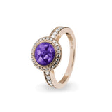 Ladies Radiance Memorial Ashes Ring with Fine Crystals - Cherished Urns