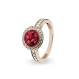 Ladies Radiance Memorial Ashes Ring with Fine Crystals - Cherished Urns