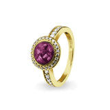 Ladies Radiance Memorial Ashes Ring with Fine Crystals - Cherished Urns
