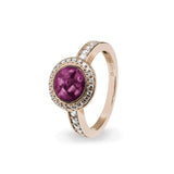 Ladies Radiance Memorial Ashes Ring with Fine Crystals - Cherished Urns
