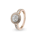 Ladies Radiance Memorial Ashes Ring with Fine Crystals - Cherished Urns