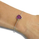 Ladies Heart Memorial Ashes Bracelet - Cherished Urns