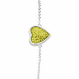 Ladies Heart Memorial Ashes Bracelet - Cherished Urns