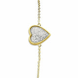Ladies Heart Memorial Ashes Bracelet - Cherished Urns