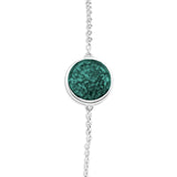 Ladies Classic Round Memorial Ashes Bracelet - Cherished Urns