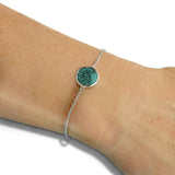 Ladies Classic Round Memorial Ashes Bracelet - Cherished Urns