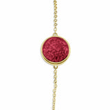 Ladies Classic Round Memorial Ashes Bracelet - Cherished Urns