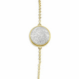 Ladies Classic Round Memorial Ashes Bracelet - Cherished Urns