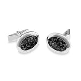 Gents Oval Memorial Ashes Cufflinks - Cherished Urns