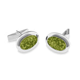 Gents Oval Memorial Ashes Cufflinks - Cherished Urns