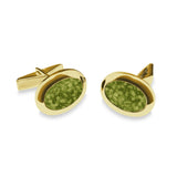 Gents Oval Memorial Ashes Cufflinks - Cherished Urns