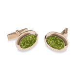 Gents Oval Memorial Ashes Cufflinks - Cherished Urns