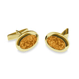Gents Oval Memorial Ashes Cufflinks - Cherished Urns