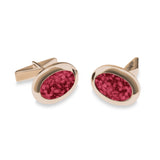 Gents Oval Memorial Ashes Cufflinks - Cherished Urns