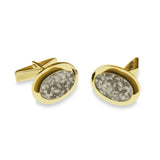Gents Oval Memorial Ashes Cufflinks - Cherished Urns