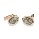 Gents Oval Memorial Ashes Cufflinks - Cherished Urns