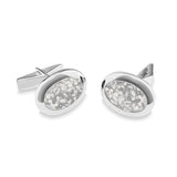 Gents Oval Memorial Ashes Cufflinks - Cherished Urns