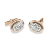Gents Oval Memorial Ashes Cufflinks - Cherished Urns
