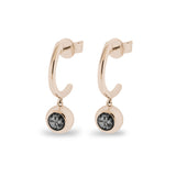 Ladies Rondure Crescent Cremation Ashes Earrings - Cherished Urns