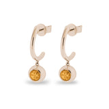 Ladies Rondure Crescent Cremation Ashes Earrings - Cherished Urns