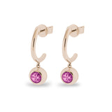 Ladies Rondure Crescent Cremation Ashes Earrings - Cherished Urns