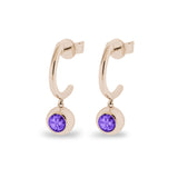 Ladies Rondure Crescent Cremation Ashes Earrings - Cherished Urns