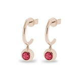 Ladies Rondure Crescent Cremation Ashes Earrings - Cherished Urns