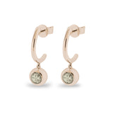 Ladies Rondure Crescent Cremation Ashes Earrings - Cherished Urns