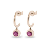 Ladies Rondure Crescent Cremation Ashes Earrings - Cherished Urns
