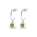 Ladies Rondure Crescent Cremation Ashes Earrings - Cherished Urns