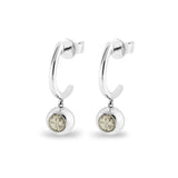 Ladies Rondure Crescent Cremation Ashes Earrings - Cherished Urns