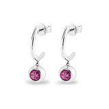 Ladies Rondure Crescent Cremation Ashes Earrings - Cherished Urns