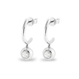 Ladies Rondure Crescent Cremation Ashes Earrings - Cherished Urns