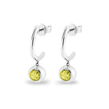 Ladies Rondure Crescent Cremation Ashes Earrings - Cherished Urns