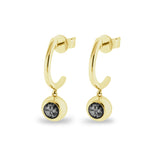 Ladies Rondure Crescent Cremation Ashes Earrings - Cherished Urns