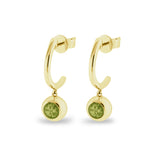 Ladies Rondure Crescent Cremation Ashes Earrings - Cherished Urns