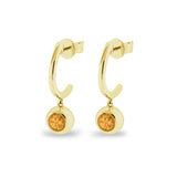 Ladies Rondure Crescent Cremation Ashes Earrings - Cherished Urns
