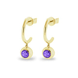 Ladies Rondure Crescent Cremation Ashes Earrings - Cherished Urns