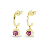 Ladies Rondure Crescent Cremation Ashes Earrings - Cherished Urns