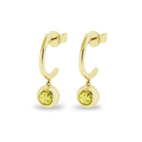 Ladies Rondure Crescent Cremation Ashes Earrings - Cherished Urns