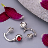 Ladies Rondure Crescent Cremation Ashes Earrings - Cherished Urns