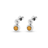Ladies Rondure Drop Cremation Ashes Earrings - Cherished Urns