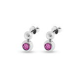 Ladies Rondure Drop Cremation Ashes Earrings - Cherished Urns