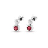 Ladies Rondure Drop Cremation Ashes Earrings - Cherished Urns